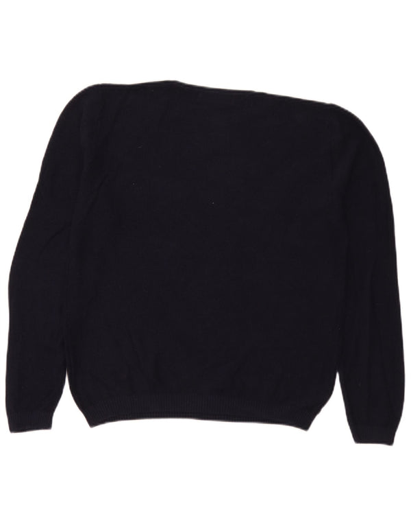 Zara Mens Crew Neck Jumper Sweater Large Navy Blue