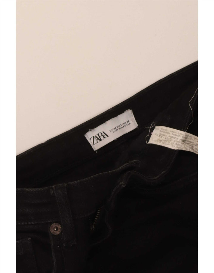 Zara Womens Flared Jeans EU 38 Small W28 L31 Black Cotton