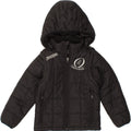 KAPPA Boys Graphic Hooded Padded Jacket 5-6 Years Black Polyester Vintage Kappa and Second-Hand Kappa from Messina Hembry 