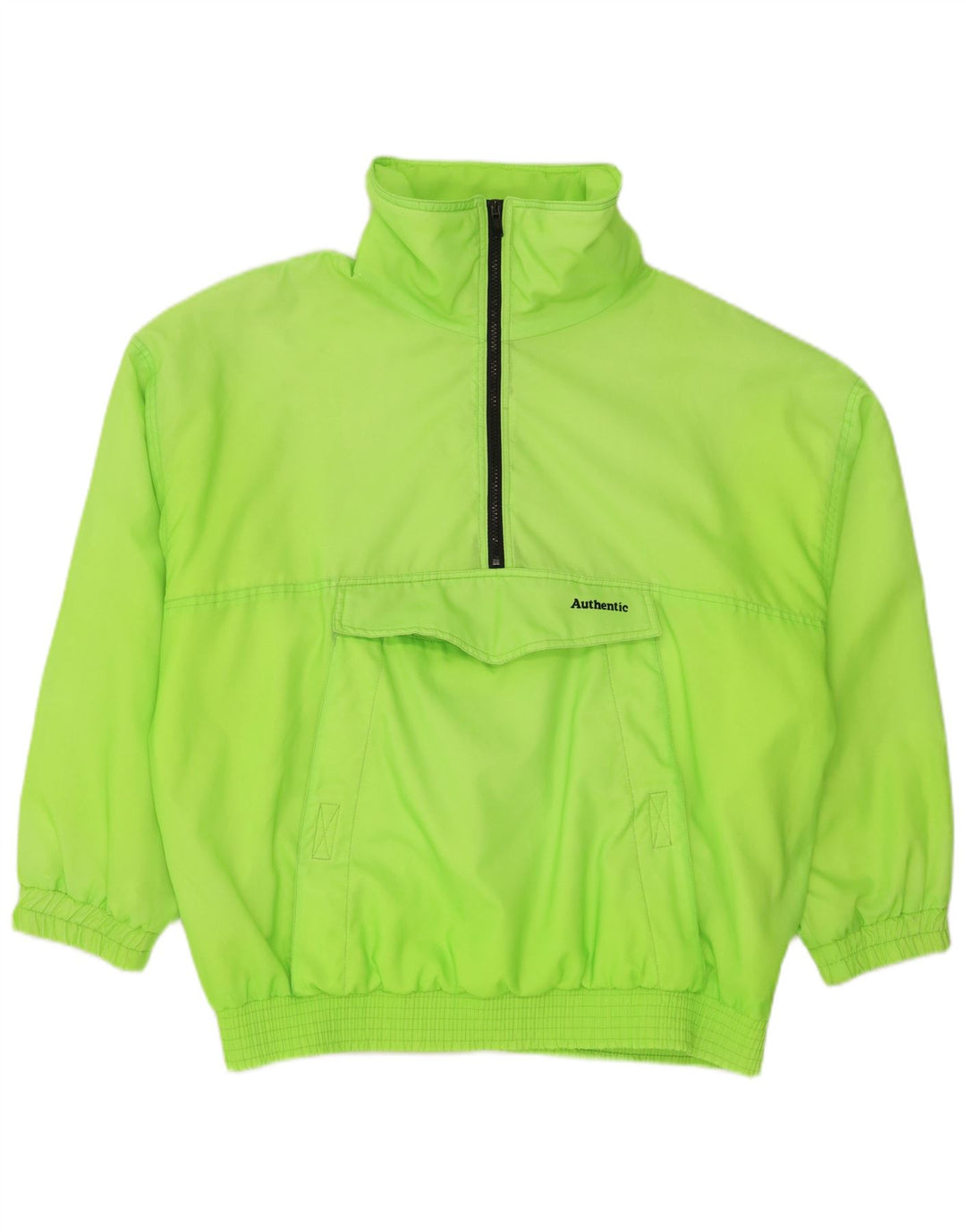 Authentic Mens Anorak Tracksuit Top Jacket UK 38 Medium Green Polyamide