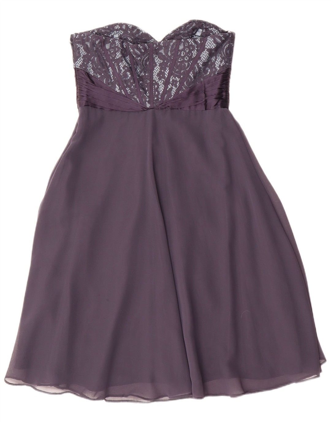Coast Womens Strapless Dress UK 10 Small Purple Polyester