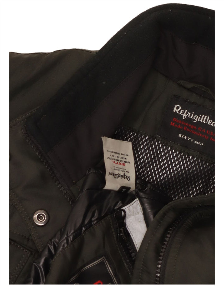 Refrigiwear Womens Utility Jacket UK 14 Large Khaki Nylon