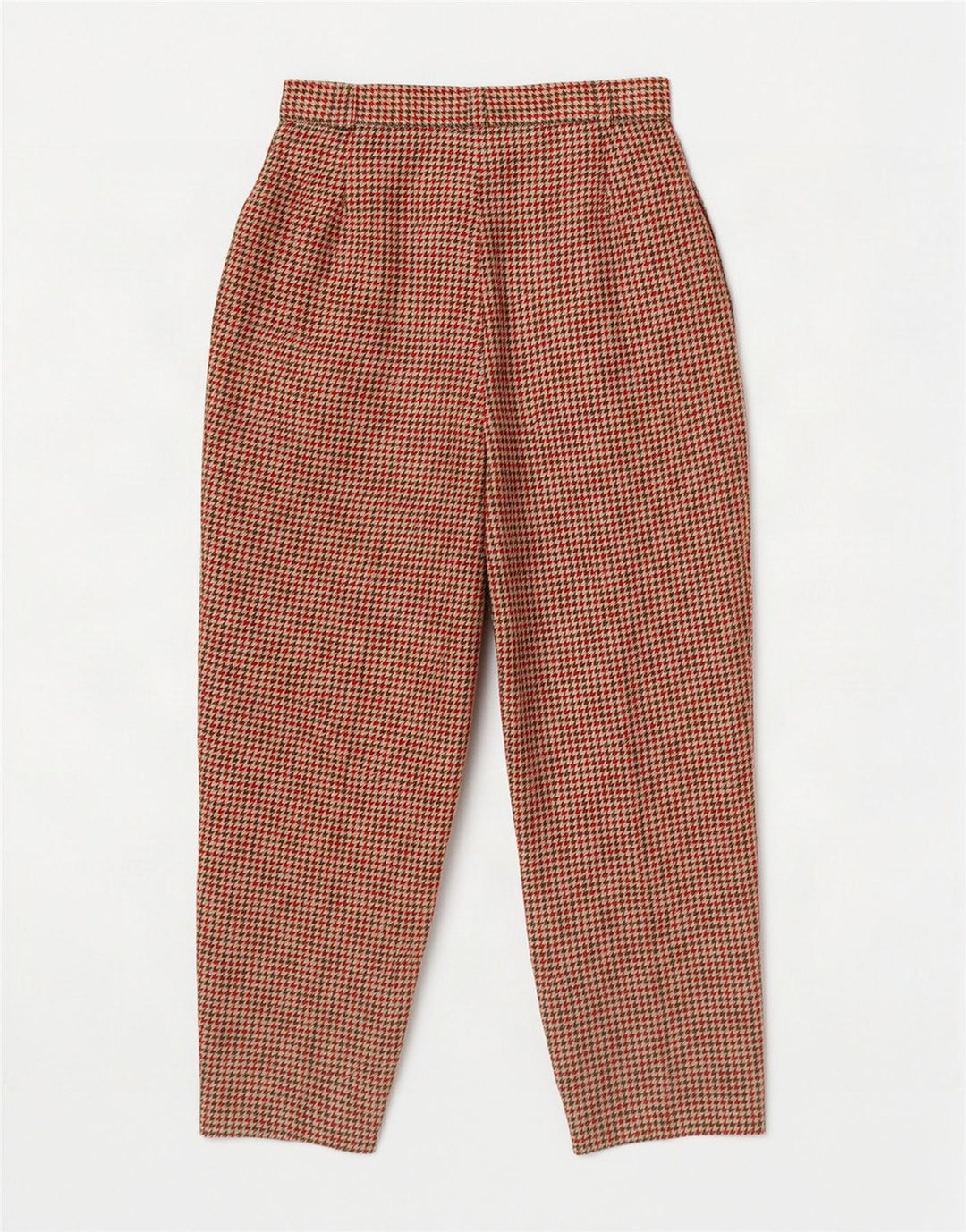 Richard Meyer Womens High Waist Cropped Trousers EU 38 Medium W28 L26 Red