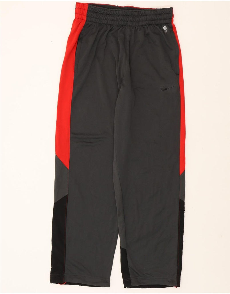 NIKE Mens Therma-Fit Tracksuit Trousers Large Grey Colourblock Polyester Vintage Nike and Second-Hand Nike from Messina Hembry 