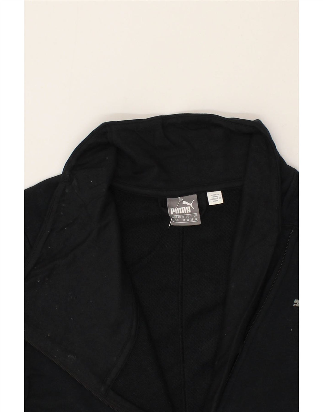 PUMA Womens Tracksuit Top Jacket UK 10 Small  Black