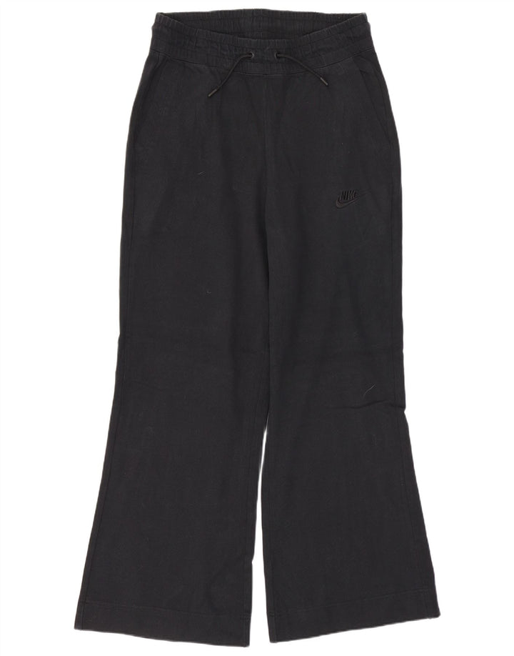 NIKE Mens Tracksuit Trousers Small Black Cotton