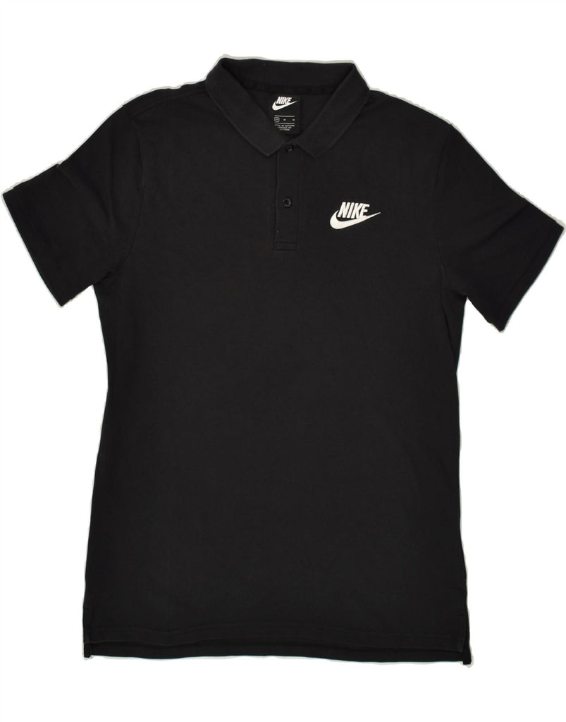 NIKE Mens Polo Shirt Medium Black Cotton | Vintage Nike | Thrift | Second-Hand Nike | Used Clothing | Messina Hembry 