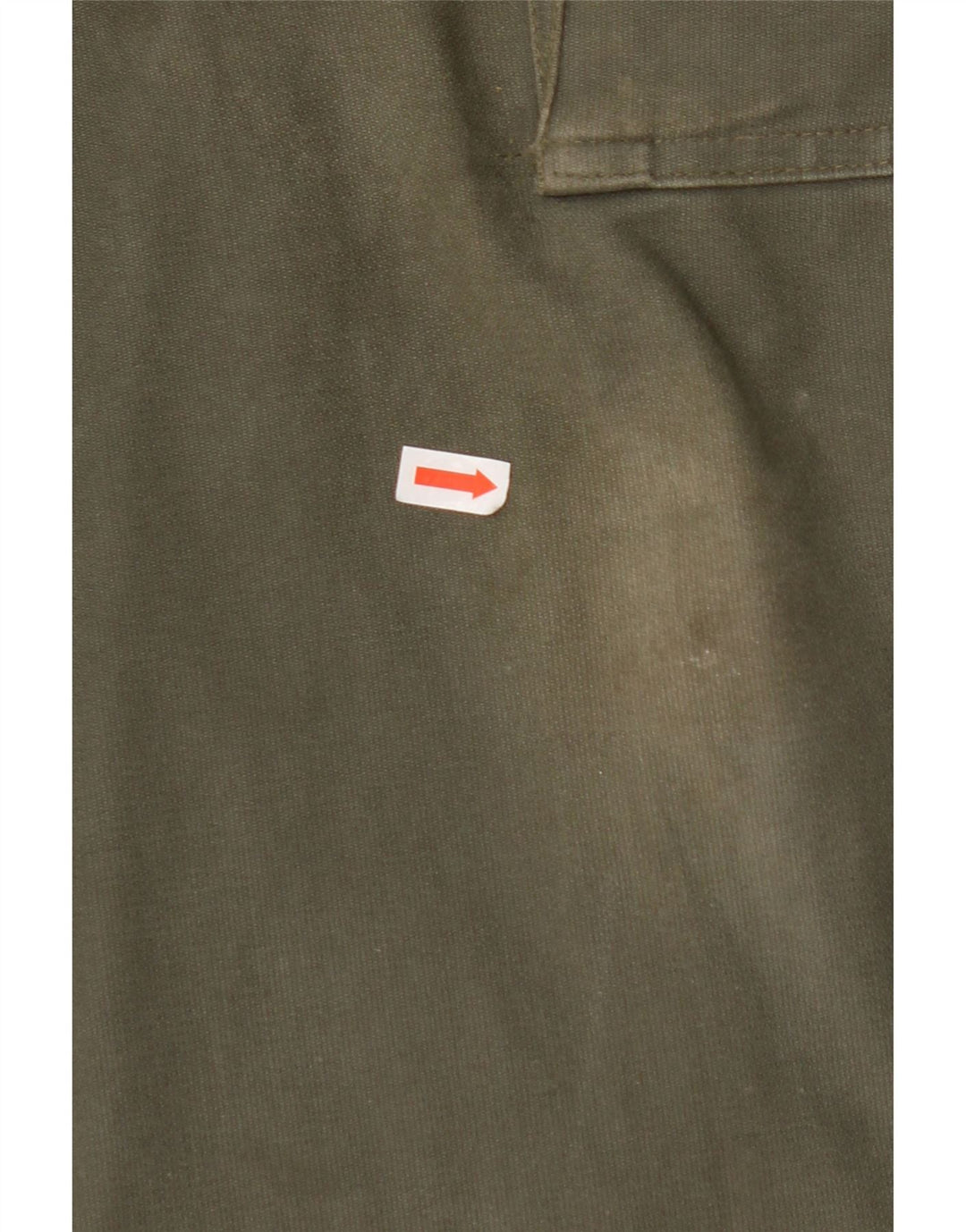 VINTAGE Mens Straight Cargo Trousers W30 L28 Khaki Cotton