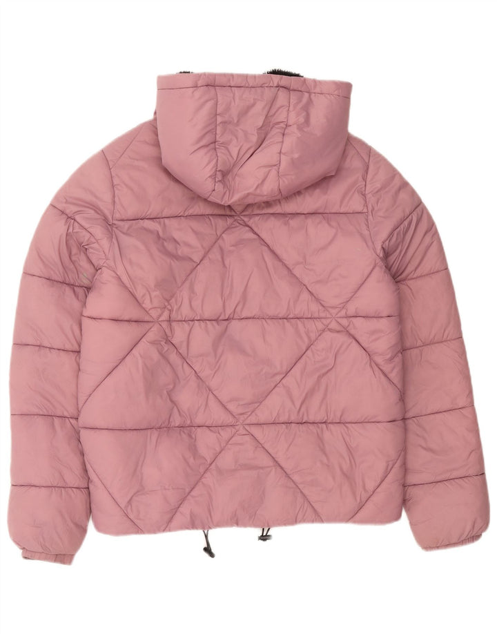Kappa Womens Hooded Padded Jacket UK 16 Large Pink