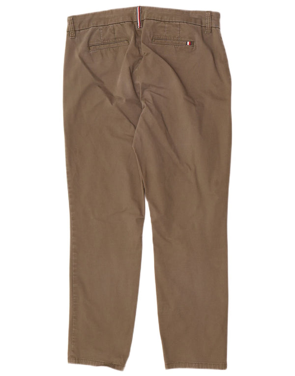 Tommy Hilfiger Womens Regular Chino Trousers US 10 Large W32 L27 Khaki
