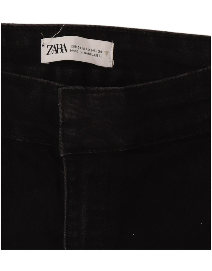 Zara Womens Flared Jeans EU 34 2XS W24 L33 Black