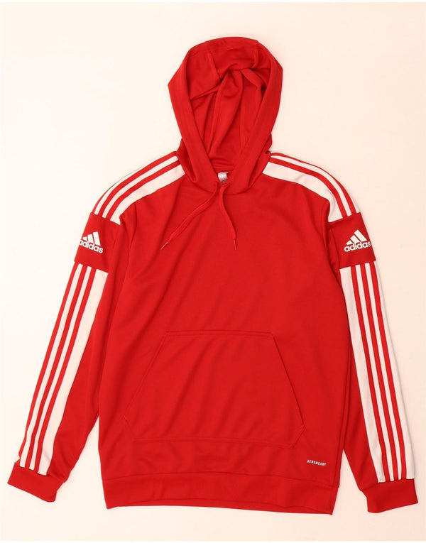 Adidas Mens Aeroready Hoodie Jumper Medium Red Polyester