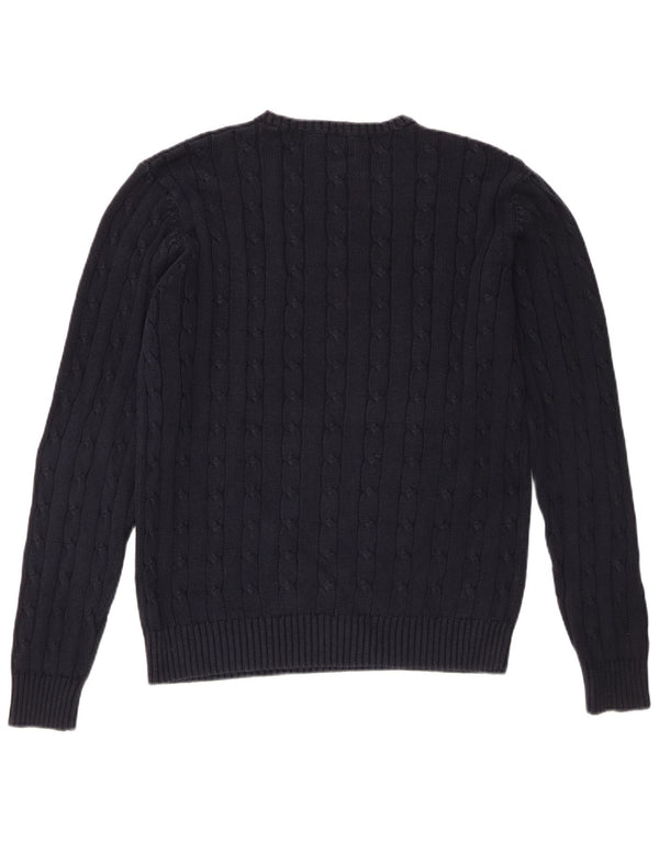 Marks & Spencer Mens Blue Harbour Crew Neck Jumper Sweater Medium Navy Blue