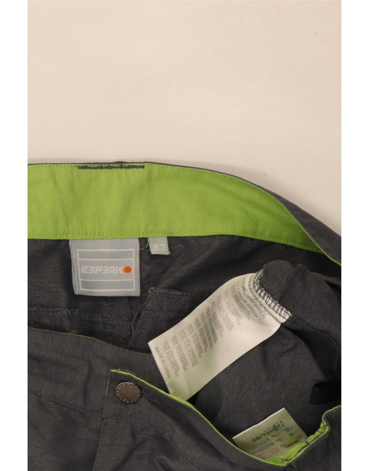 Icepeak Mens Cargo Shorts IT 52 XL W36 Grey Polyamide