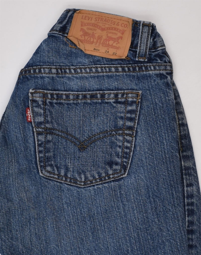 LEVI'S Boys 505 Straight Jeans 7-8 Years W24 L22 Blue Cotton | Vintage Levi's | Thrift | Second-Hand Levi's | Used Clothing | Messina Hembry 