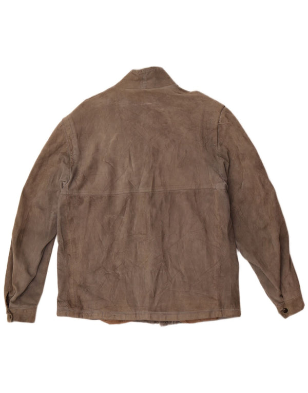 Vintage Mens Suede Jacket UK 38 Medium Grey