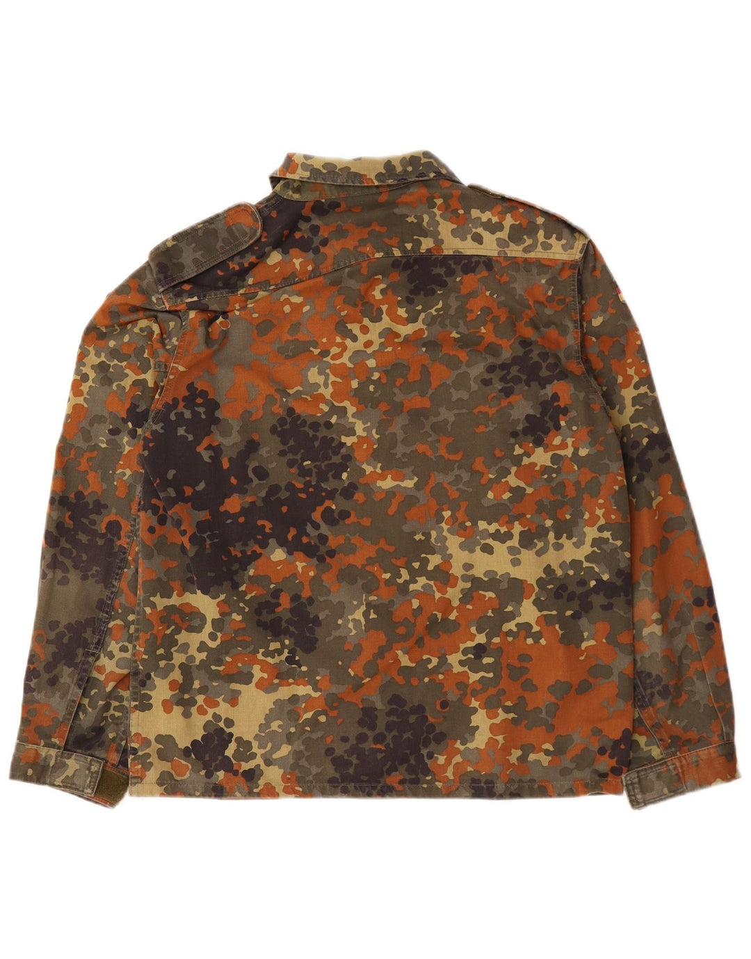 Vintage Mens Military Jacket UK 38 Medium Khaki Camouflage Cotton