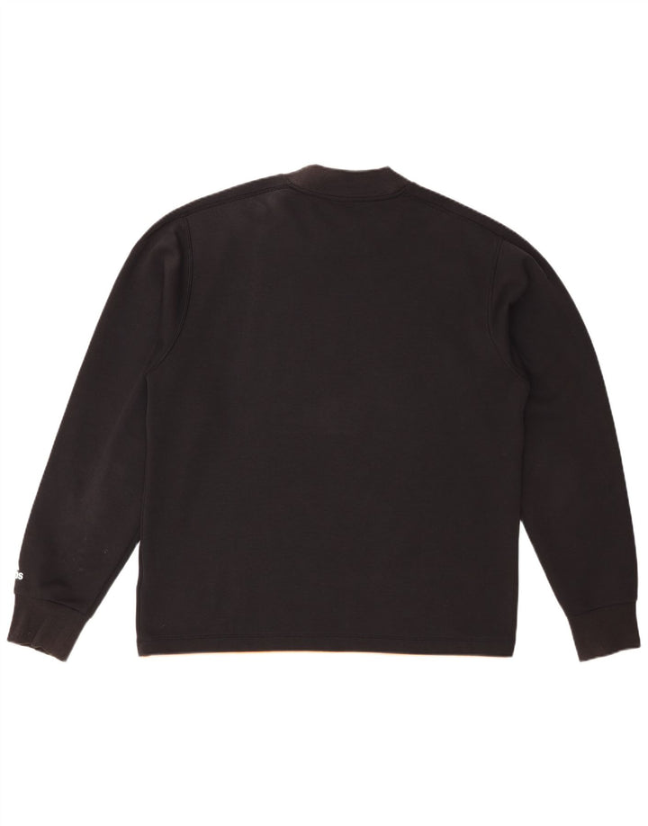 ADIDAS Mens Graphic Sweatshirt Jumper Large Black Cotton