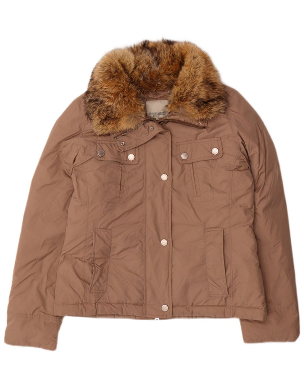 Henry Cottons Womens Padded Jacket IT 46 Large Brown Polyester
