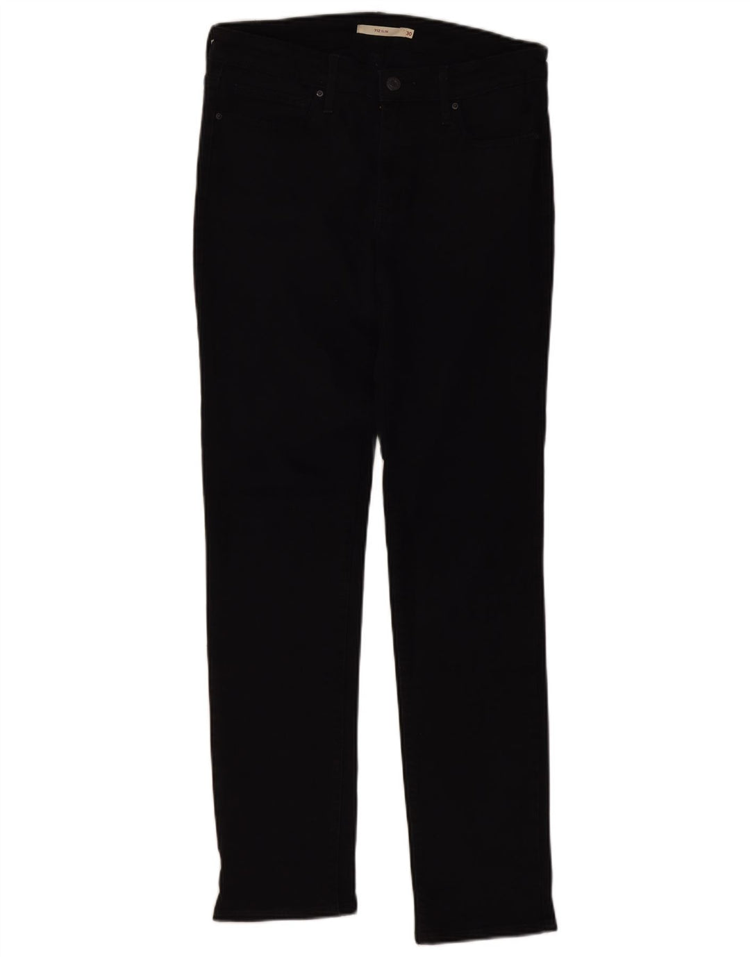 Levi's Womens 712 Slim Jeans W30 L32 Black Cotton