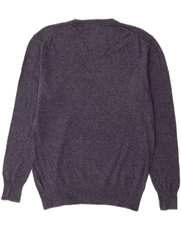 Superdry Mens Crew Neck Jumper Sweater Medium Navy Blue Cotton