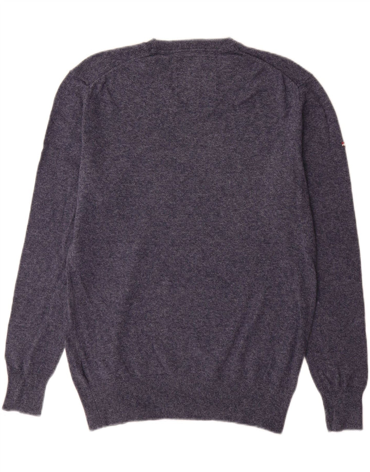 Superdry Mens Crew Neck Jumper Sweater Medium Navy Blue Cotton