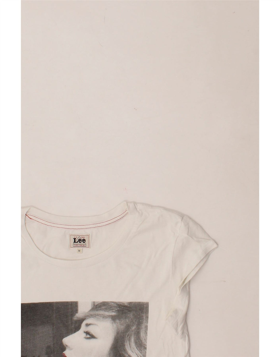 LEE Womens Graphic T-Shirt Top UK 12 Medium White Vintage Lee and Second-Hand Lee from Messina Hembry 