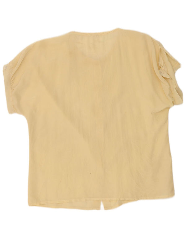 Berri Womens Short Sleeve Shirt Blouse EU 38 Medium Yellow