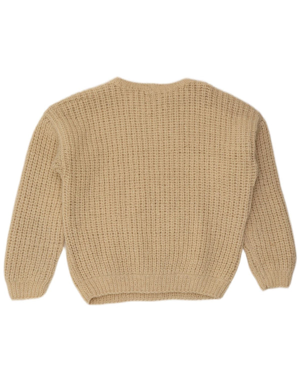 Vintage Mens Crew Neck Jumper Sweater XL Beige