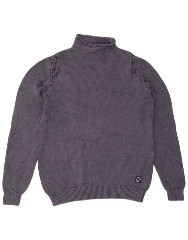 Crew Clothing Mens Turtle Neck Jumper Sweater XL Navy Blue Cotton