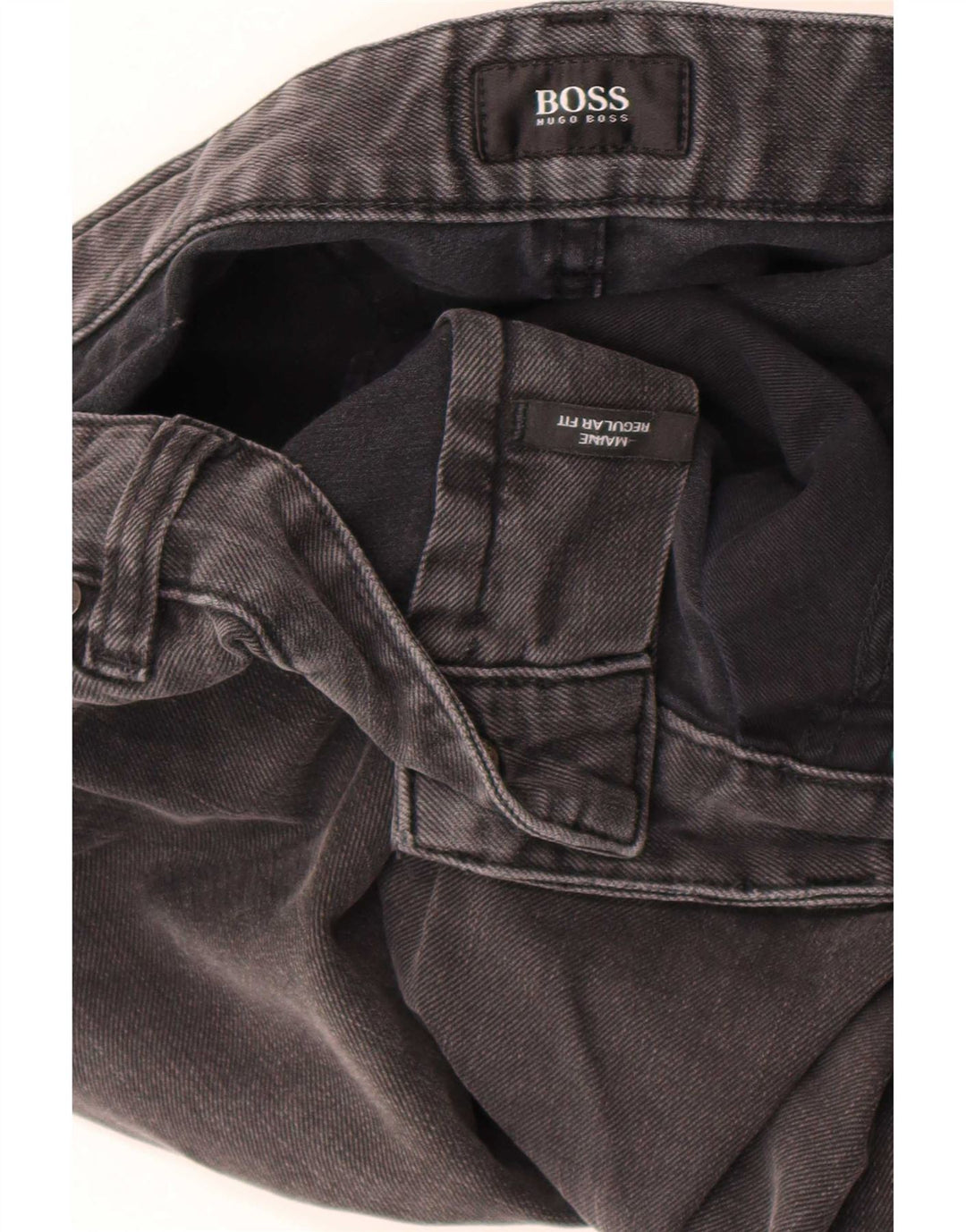 Hugo Boss Mens Maine Regular Fit Straight Jeans W34 L30 Grey