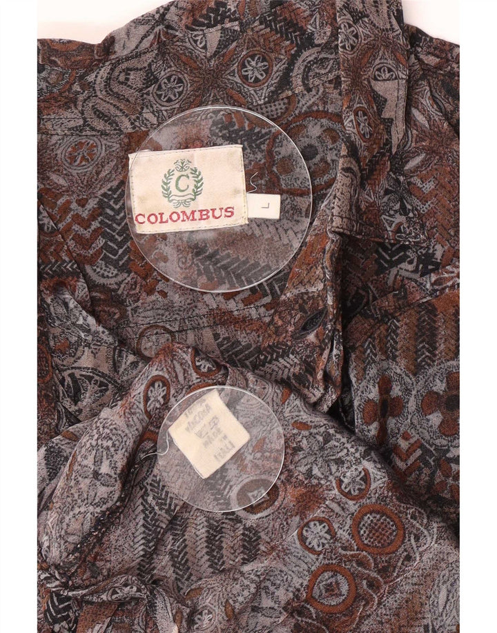 Colombus Mens Shirt Large Multicoloured Floral Viscose