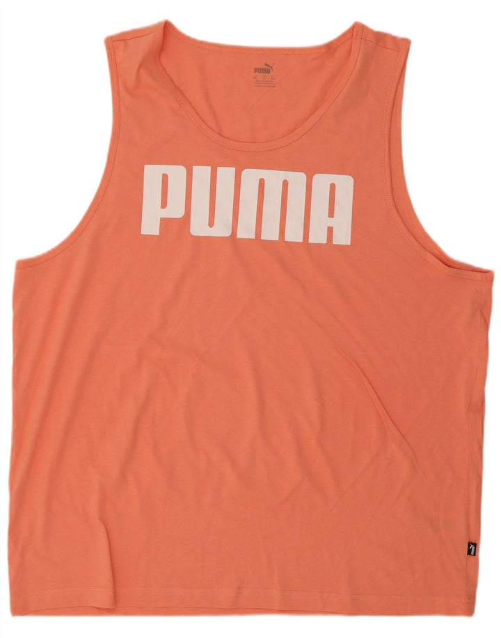 Puma Mens Graphic T-Shirt Top 2XL Pink Cotton