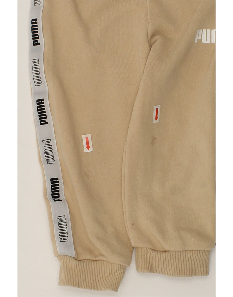 PUMA Baby Boys Joggers Tracksuit Trousers 12-18 Months Beige Cotton | Vintage Puma | Thrift | Second-Hand Puma | Used Clothing | Messina Hembry 