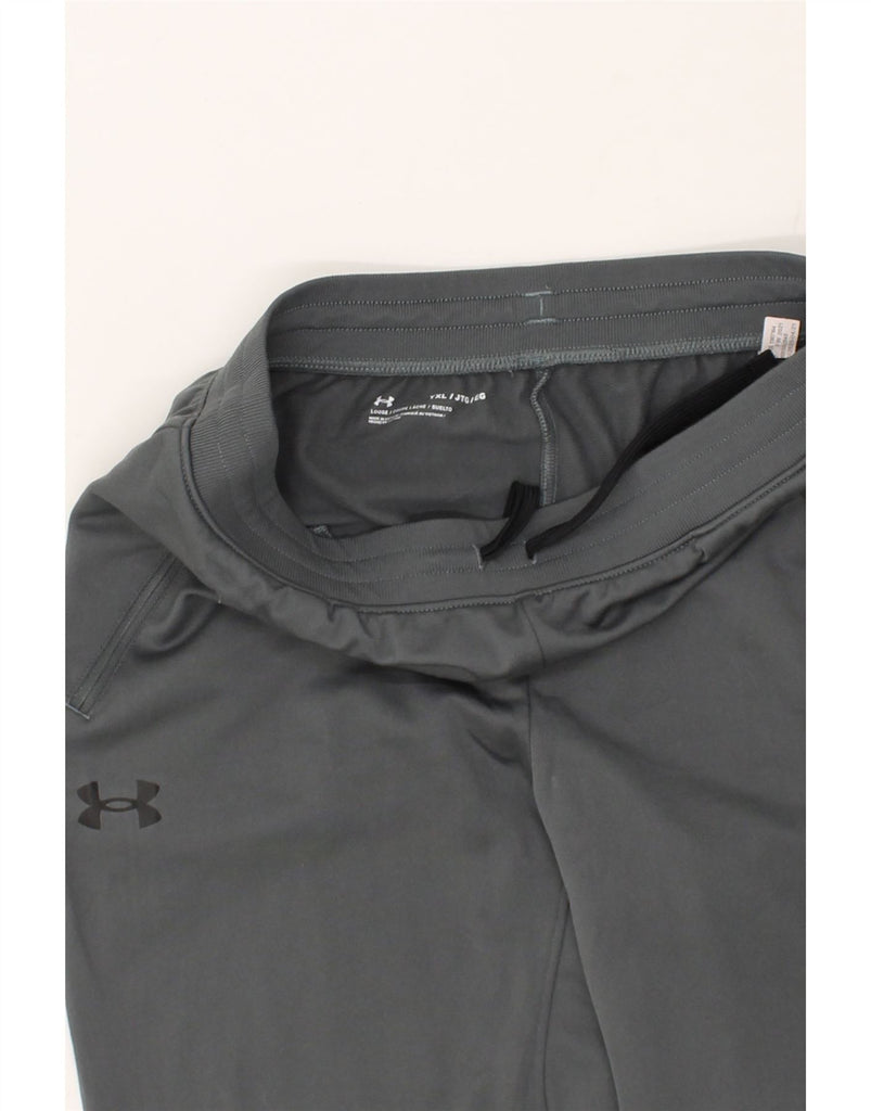 UNDER ARMOUR Boys Tracksuit Trousers Joggers 13-14 Years XL Grey Polyester | Vintage Under Armour | Thrift | Second-Hand Under Armour | Used Clothing | Messina Hembry 