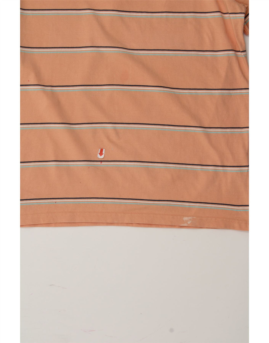 FAT FACE Mens T-Shirt Top Large Orange Striped Cotton Vintage Fat Face and Second-Hand Fat Face from Messina Hembry 