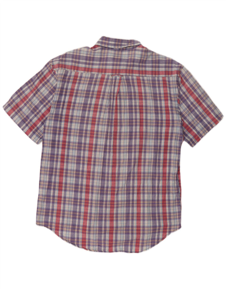 Fila Mens Short Sleeve Shirt Medium Multicoloured Check Cotton