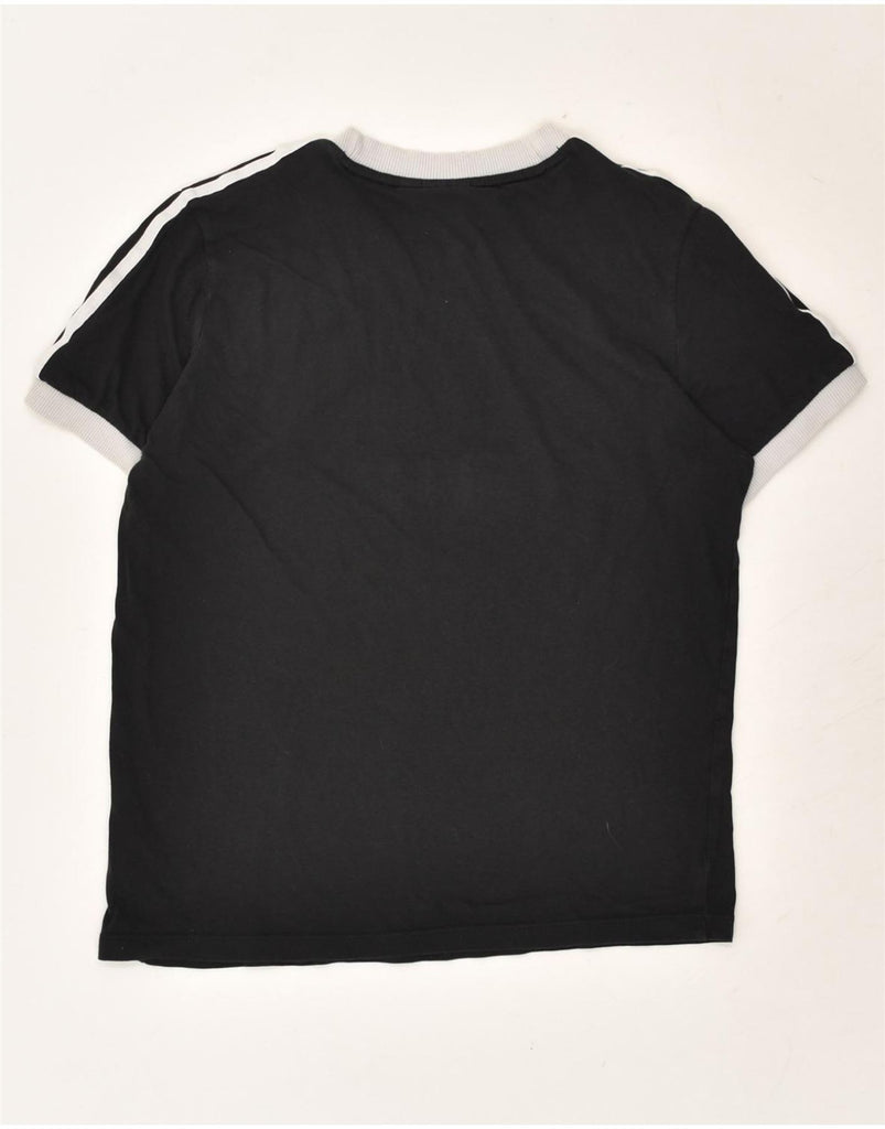 ADIDAS Womens T-Shirt Top UK 12 Medium Black Cotton | Vintage Adidas | Thrift | Second-Hand Adidas | Used Clothing | Messina Hembry 