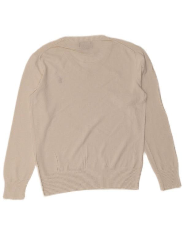 Polo Ralph Lauren Boys V-Neck Jumper Sweater 10-11 Years Medium White