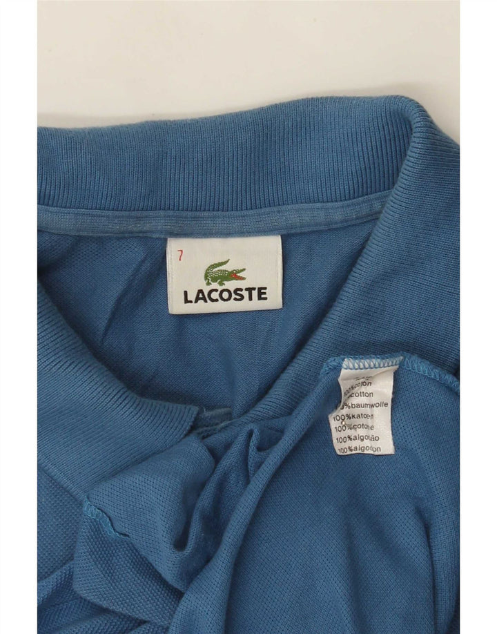 Lacoste Mens Polo Shirt Size 7 2XL Blue Cotton