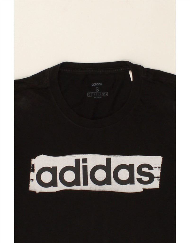 ADIDAS Mens Graphic T-Shirt Top Small Black Cotton | Vintage Adidas | Thrift | Second-Hand Adidas | Used Clothing | Messina Hembry 