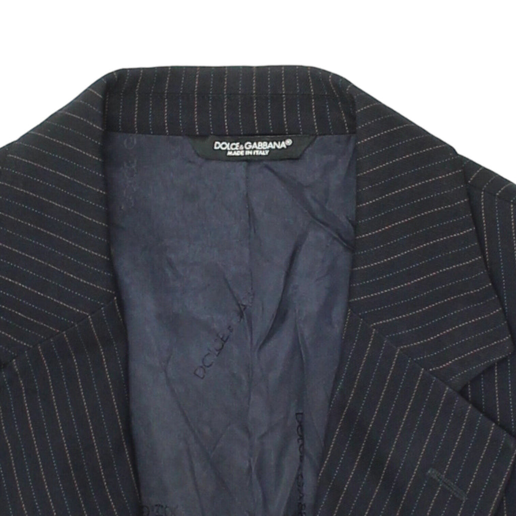 Dolce & Gabbana Mens Black Pin Stripe Blazer Jacket | Vintage Luxury Designer | Vintage Messina Hembry | Thrift | Second-Hand Messina Hembry | Used Clothing | Messina Hembry 