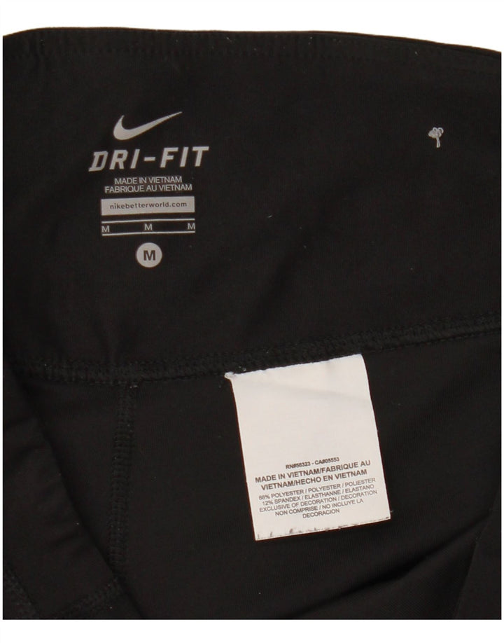 Nike Womens Dri Fit Capri Tracksuit Trousers UK 14 Medium  Black Polyester