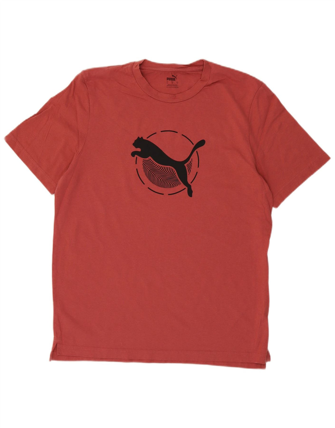 Puma Mens Graphic T-Shirt Top Large Red Cotton