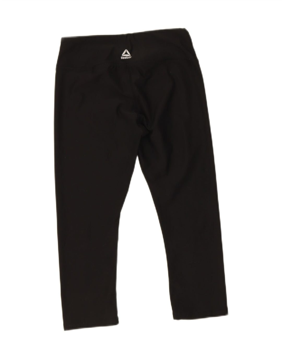 REEBOK Womens Graphic Capri Leggings UK 10 Small  Black Vintage Reebok and Second-Hand Reebok from Messina Hembry 