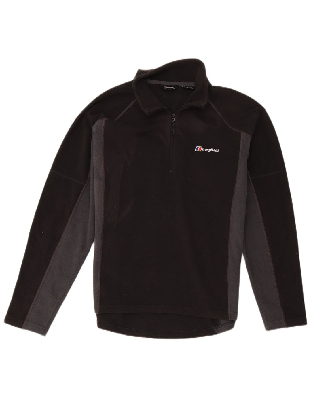 Berghaus Mens Zip Neck Fleece Jumper Medium Black Colourblock