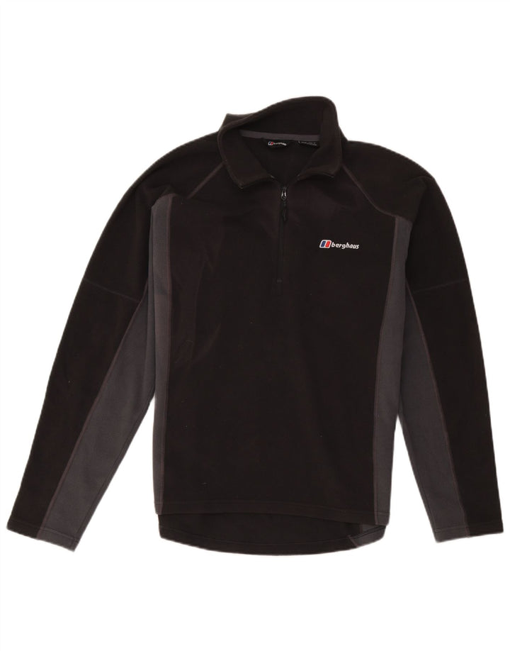Berghaus Mens Zip Neck Fleece Jumper Medium Black Colourblock