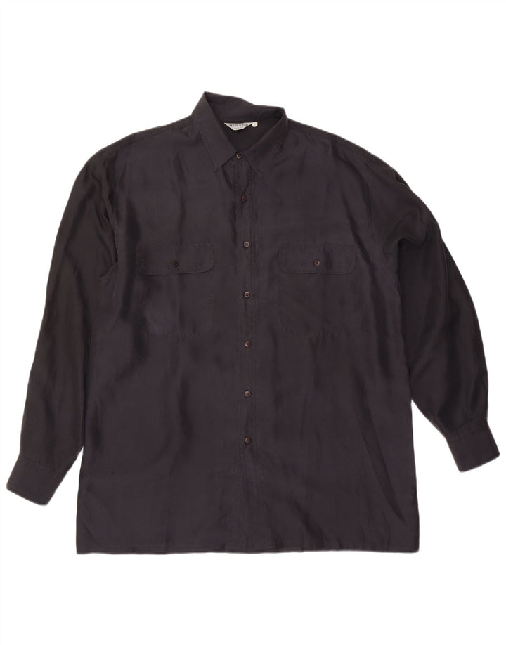 Mirage Mens Shirt Large Black Silk