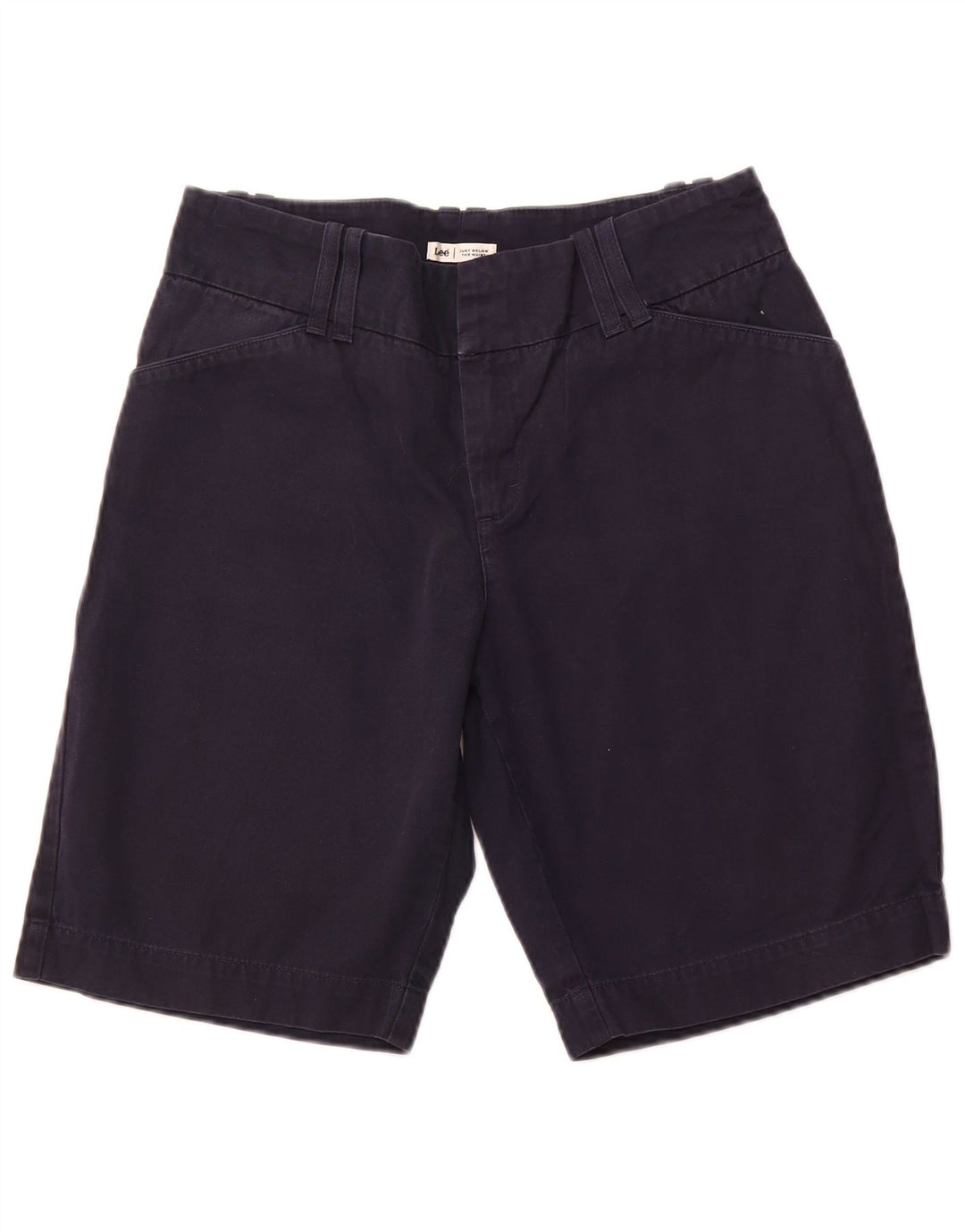 LEE Womens Casual Shorts US 12 Large W30 Navy Blue Cotton