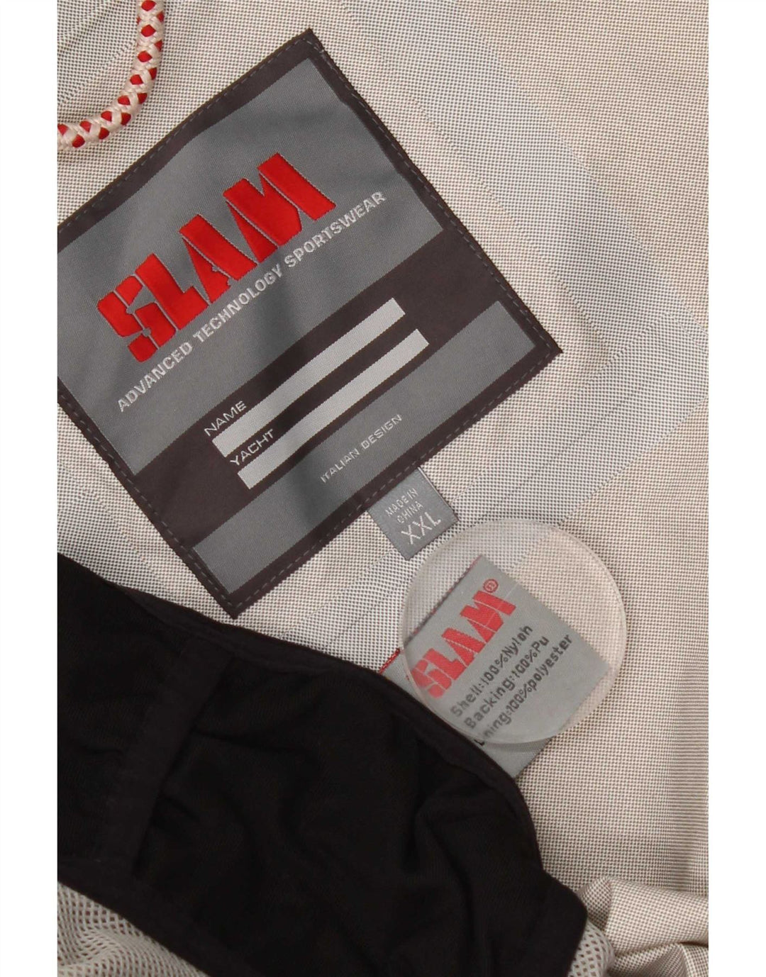 Slam Mens Rain Jacket UK 44 2XL White Nylon